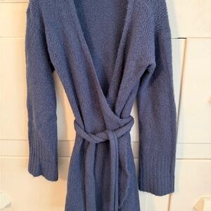 Aerie Soft Blue Belted Cardigan